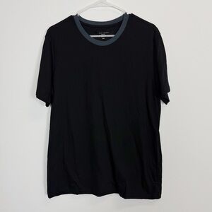 Daniel Buchler TShirt Mens Size Medium Black with Blue Gray Trim NWOT NEW